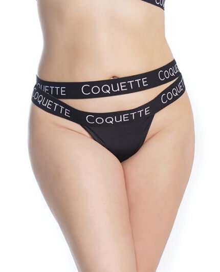 Fine Lace Back W-Double Strap Waistband Black XL