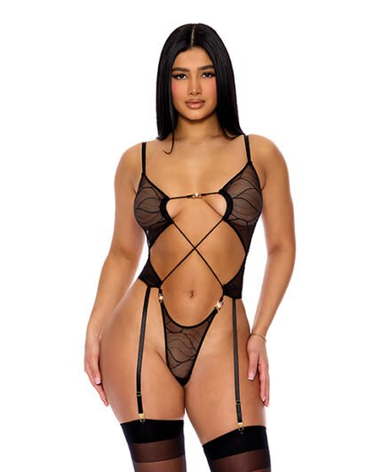 Pull My Strings Sheer Mesh Teddy W-Gar