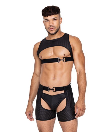 Master Harness W-Hook & Ring Closure Black LG